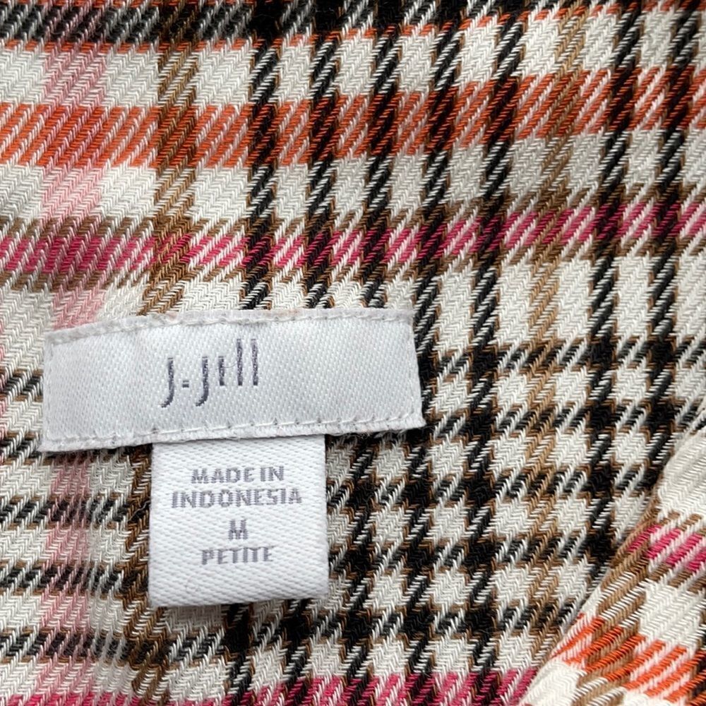 J Jill Rust Plaid Blouse - MP - Picture 3 of 4